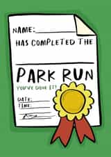 Cute Congratulations Card - For Park Run - Running created by Pickled Prints