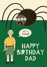 Funny Birthday Card - For Dad - Spider Catcher created by AbiGoLucky