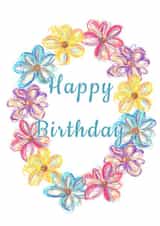Pretty floral Happy Birthday card created by Erin Marie Scott