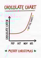 Funny Christmas Card - Chocolate Eaten Graph created by Silly Billy