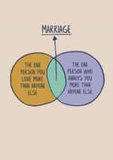 Funny Anniversary Card - Venn Diagram - I Love You But You Annoy Me created by Sarah Harding