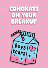 Fun Break Up Card - Boys Tears - Divorce - Newly Single created by Dead Pretty Designs