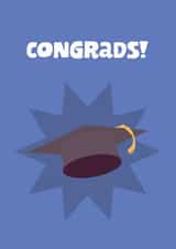 Punny Graduation Card - Congrads! - Graduation Cap created by Kieron Haughton