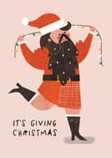 Funny Christmas Card - LGBTQ+ - It's Giving Christmas created by AbiGoLucky