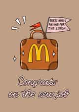 Funny new job card - McDonalds case - Congrats on the new job created by Lena Lapina