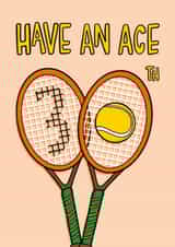 Fun 30th Birthday Card - Tennis Pun - For Him created by TeePee Creations
