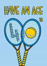 Fun 40th Birthday Card - Tennis Pun - For Him created by TeePee Creations