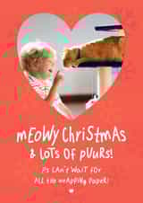 Personalised Christmas Photo Card created by @hollielonglanddesigns - Cute Christmas Photo Card - From The Cat - Can't Wait For The Wrapping Paper