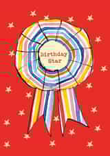 Arty Birthday Card - Birthday Star Award created by Poet and Painter