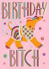 A cute and cheeky dog themed Birthday card for your bestie! created by Jess Hislop