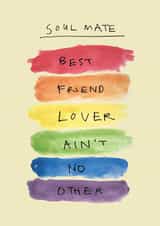 Cute Anniversary Card - LGBTQ+ - Soulmate created by Poet and Painter