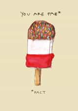 Cute Anniversary Or Friendship Card - You are Fab - Fact created by Poet and Painter