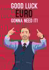 Funny Good Luck Football Card - Gareth Southgate - Euros Pun created by Quitting Hollywood