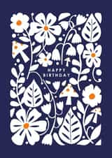 Pretty Birthday Card - For Her - Woodland Flower created by Happy Street