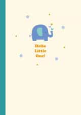 Cute New Baby Boy Card - Baby Elephant created by Happy Street