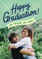 Personalised Graduation Photo Card created by Josie Gledhill - Classic Graduation Photo Card - Proud Of You