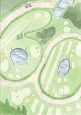 Arty Birthday Card - 60th - Golf created by Robert James Hull