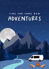 Cute Leaving Card - Good Luck on Your Travels - Time For Some New Adventures created by The Cake Thief