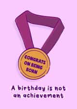 Funny Birthday Card - Congrats On Being Born created by Daniella Illustrates 