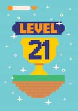 Fun 21st Birthday Card - For Him - Gaming created by Harkiran Kalsi