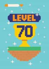 Fun 70th Birthday Card - For Him - Gaming created by Harkiran Kalsi