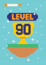 Fun 90th Birthday Card - For Him - Gaming created by Harkiran Kalsi