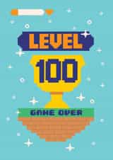 Fun 100th Birthday Card - For Him - Gaming created by Harkiran Kalsi