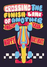 Fun Birthday Card - For Him - Formula 1 created by Harkiran Kalsi