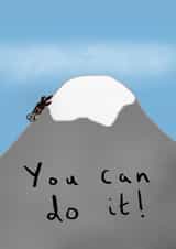 Cute Good Luck Card - Encouraging - You Can Do It created by Sorrel Knott