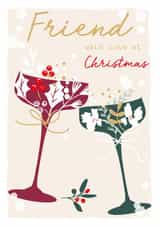 Classic Christmas Card - For Friend - Festive Christmas Cocktails created by SABIVO Design by Sabina