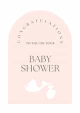 Baby shower - girl baby shower - congratulations - new baby - baby girl created by Paper Party Cards