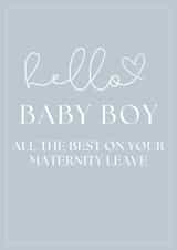 Cute maternity leave - expectant mother - maternity leave - baby boy created by Paper Party Cards
