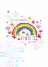 Modern bright Rainbow Get Well card created by Clare Joys