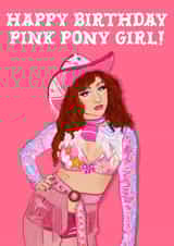 Fun Birthday Card - Chapelle Roan - Pink Pony Girl created by The Queer Store