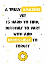 Heartfelt Thank You Card - For Vet - Impossible to Forget created by Neil Thurlwell
