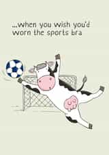 Fun Birthday Card - Sports Bra - Udders - For Her created by Lucy Driver