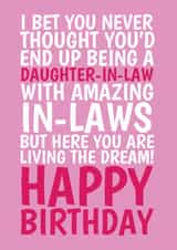 Funny Birthday Card - For Daughter In Law - Living The Dream created by @Cupsie's Creations