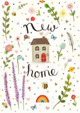 Pretty New Home Card - Illustration created by Love Lucy Illustration