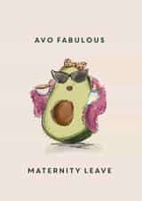 Cute Pregnancy Card - Avocado - Maternity Leave created by @doublepea_designs