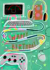 Cool 8th Birthday Card - For Gamer - 8 Today created by Louise Tiler
