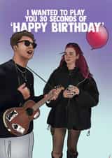 Funny Birthday Card - Dua Lipa - Glastonbury created by I Draw Stuff