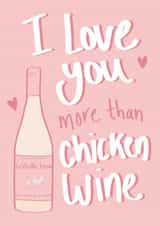 Cute Birthday Card - For Her - Chicken Wine created by Kave Media