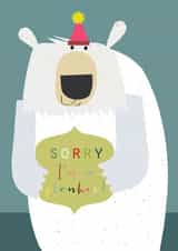 Cute Sorry Card - Sorry I'm A Plonker - Polar Bear created by Kali Stileman