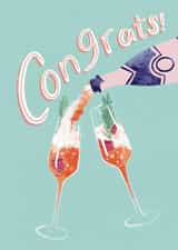 Pretty Congratulations Card - Bubbly - For Her created by Lydia Creates
