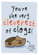Silly Funny Clever Clogs Card - Exam Results - GCSE A Level Degree Graduation created by Bow & Bell
