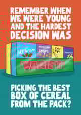 Funny Birthday Card - For Friend - Cereal Variety Pack created by Pickled Prints
