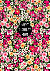 Pretty Birthday Card - For Mum - Cute Floral Print created by Poppy & Mabel