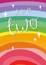 Cute Birthday Card - Oh to be Two - 2nd created by Two For Joy Illustration