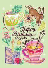 Pretty Birthday Card - For Her - Tea Party created by Gina Shord