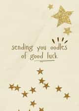 Sparkly Stars Good Luck Card - Sending You Oodles Of Good Luck created by Norie Lane